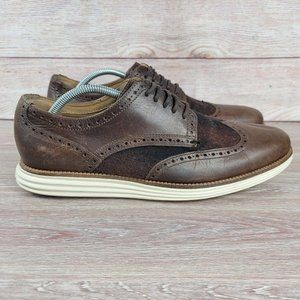 Cole Haan Original Grand Wingtip Oxfords Shoes Men Size 11 Leather Wool Sneakers